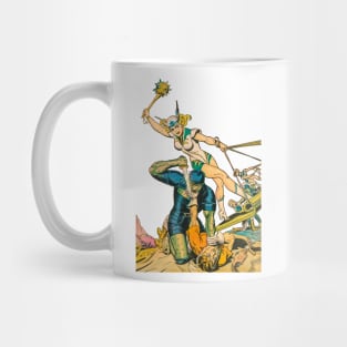 Powerful Beautiful Woman Mysta Of The Moon Warrior Sexy Girl Comic Cartoon Alien Retro Vintage Mug